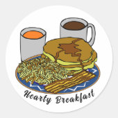 Tag des besseren Frühstück Runder Aufkleber (Vorderseite)
