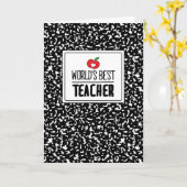 Tag des besten Lehrers-Lehrers der Welt Karte (Gelbe Blume)