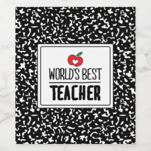Tag des besten Lehrers-Lehrers der Welt Weinetikett