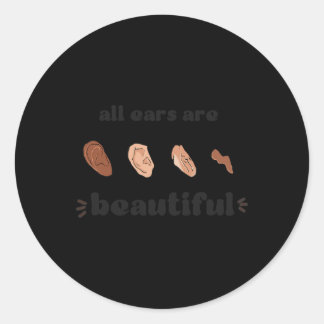 Tag des Bewusstseins für Mikrotien 9. November Runder Aufkleber