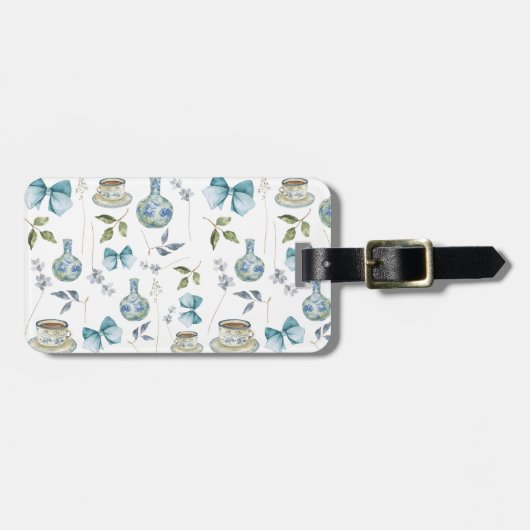 Tag des Blumenmusters Gepäckanhänger (Vorderseite horizontal)