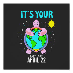 Tag des Design-Schildkröte der Erde 22. April für  Poster