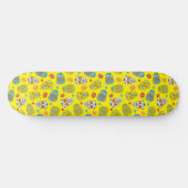 Tag des dunkelblauen Zuckerrohrmusters Skateboard (Horizontal)