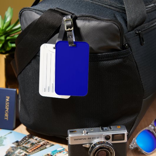 Tag des Earth Blue Travel Gepäckanhänger (Vorderseite & Rückseite)