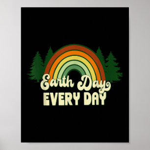 Tag des Erdalls Täglich Regenbogen-Kiefern Poster