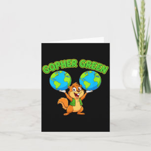 Tag des Erdapfels Lustiger Spruch Gopher Grüne Car Karte