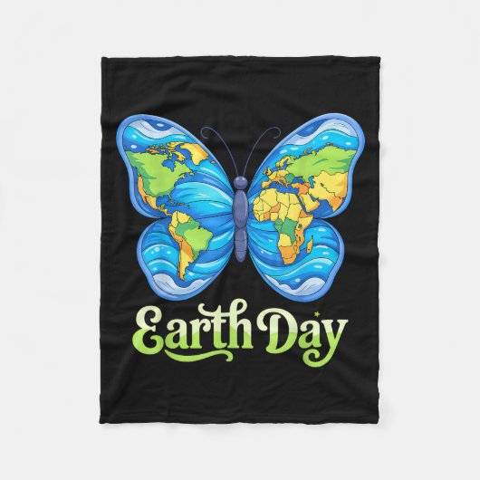Tag des Erdbutterflyplaneten Erde Schutz Männer Fleecedecke (Vorderseite)