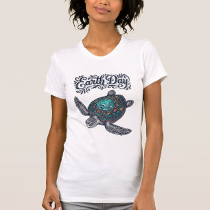 Tag des Erdschildkröte Vintage Stempel Shirt Desig