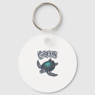 Tag des Erdschildkröte Vintage Stempel Shirt Desig Schlüsselanhänger