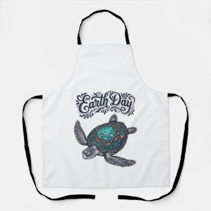 Tag des Erdschildkröte Vintage Stempel Shirt Desig Schürze