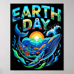 Tag des Erdwal Meer Naturschutz Kunst Poster