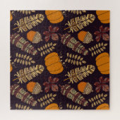 Tag des farbenfrohen Erntedanks, Herbstmuster. Puzzle (Horizontal)