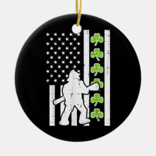 Tag des Feuerwehrmanns St. Patricks (US-Kleeblatt) Keramik Ornament