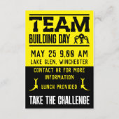 Tag des Gebäude der Unternehmensteams Begleitkarte (Rückseite)