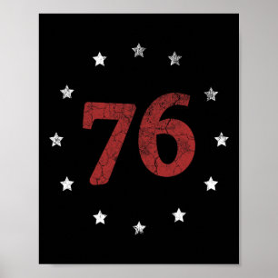 Tag Des Geistes 76-Shirt Retro 4. Juli Geschenk  Poster