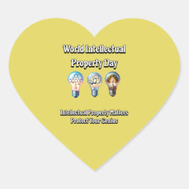 Tag des geistigen Eigentums: Schutz des Genius Herz-Aufkleber