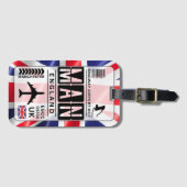 Tag des Gepäcks am Flughafen Manchester Gepäckanhänger (Vorderseite (Horizontal))