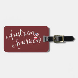 Tag des Gepäcks "Austrian American Entwine Herz" Gepäckanhänger