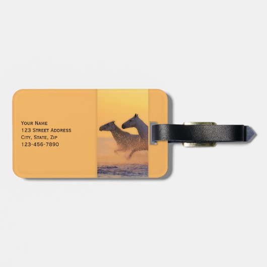 Tag des Gepäcks "Wilde Pferde" Gepäckanhänger (Rückseite horizontal)