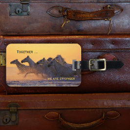 Tag des Gepäcks "Wilde Pferde" Gepäckanhänger