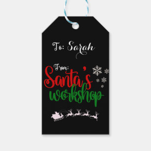 Tag des Geschenkes für den Weihnachtsworkshop Geschenkanhänger