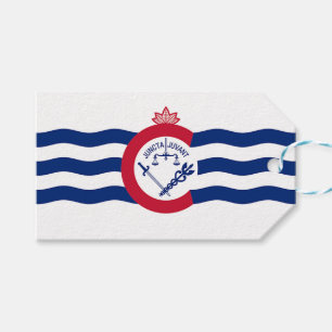 Tag des Geschenkes mit der Flagge von Cincinnati C Geschenkanhänger