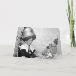 Tag des Glamours Vintag Beauty Parlor New York Cit Karte