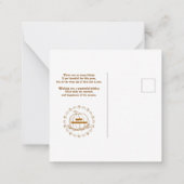 Tag des glücklichen Dankes Mitteilungskarte (Rückseite)