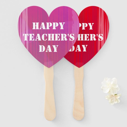 Tag des glücklichen Lehrers Fächer (Vorne und Hinten)