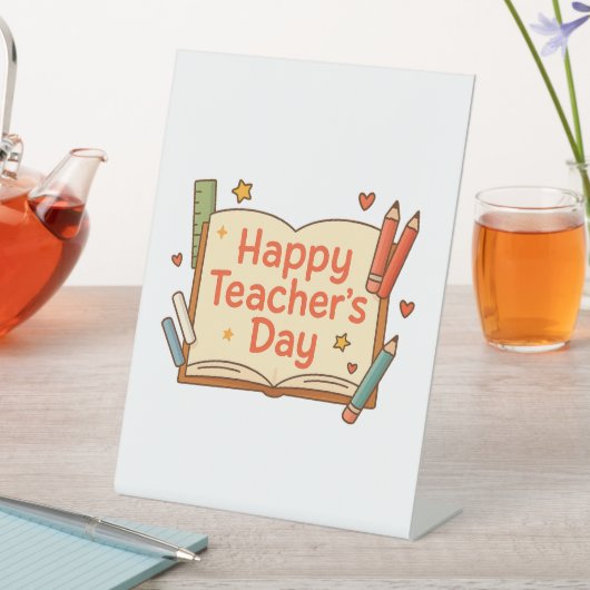 Tag des glücklichen Lehrers Sockelschild (In Situ)