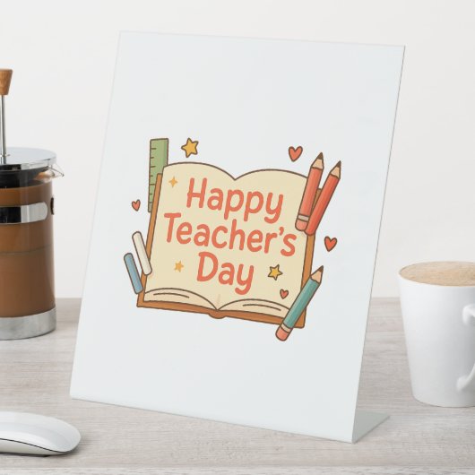 Tag des glücklichen Lehrers Sockelschild (In Situ)