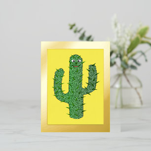 Tag des glücklichen Toten Kakteen Folien Feiertagspostkarte