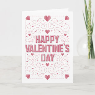 TAG DES GLÜCKLICHEN VALENTINS / Faltenkarte Feiertagskarte