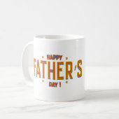 Tag des glücklichen Vaters - herzliches Geschenk f Kaffeetasse (Vorderseite Links)