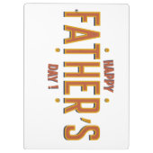 Tag des glücklichen Vaters - herzliches Geschenk f Klemmbrett (Rückseite)