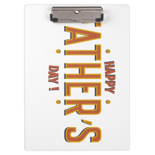 Tag des glücklichen Vaters - herzliches Geschenk f Klemmbrett (Vorderseite)