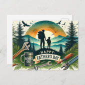 Tag des glücklichen Vaters Postkarte (Vorne/Hinten)