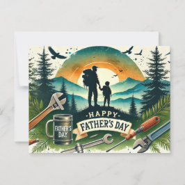 Tag des glücklichen Vaters Postkarte