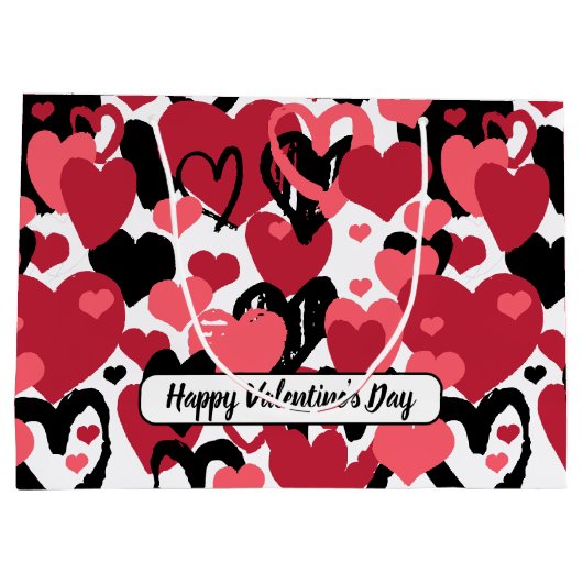 Tag des Glücks Große Geschenktüte (Rückseite)