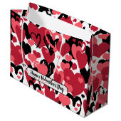 Tag des Glücks Große Geschenktüte (Vorderseite Schrägansicht)