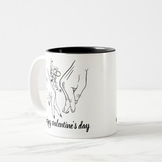 Tag des Glücks Zweifarbige Tasse (Vorderseite Links)