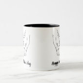 Tag des Glücks Zweifarbige Tasse (Mittel)
