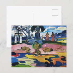 Tag des Gottes durch Paul Gauguin polynesische Kul Postkarte