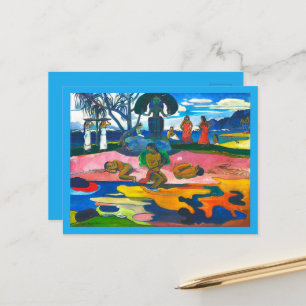 Tag des Gottes (Mahana no atua) von Paul Gauguin Postkarte