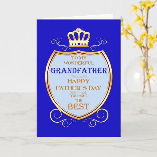 Tag des Großvaters mit Schildkarte Karte (Gelbe Blume)