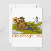 Tag des Groundhogs Postkarte (Vorne/Hinten)