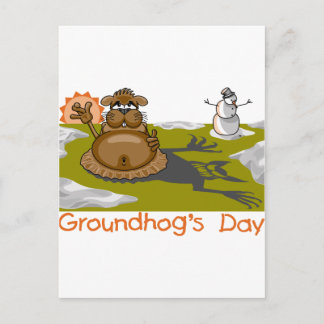 Tag des Groundhogs Postkarte