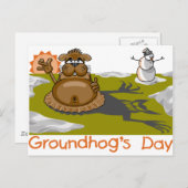 Tag des Groundhogs Postkarte (Vorne/Hinten)