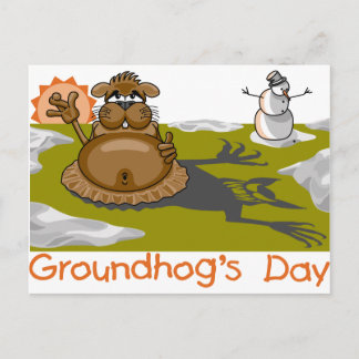 Tag des Groundhogs Postkarte