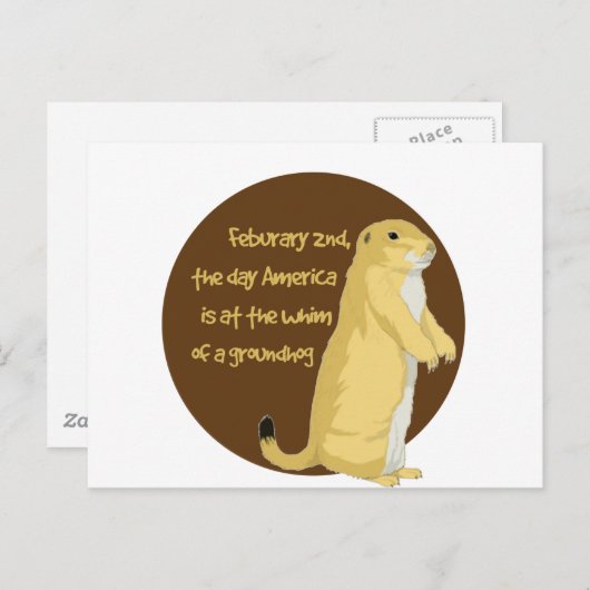 Tag des Groundhogs Postkarte (Vorne/Hinten)